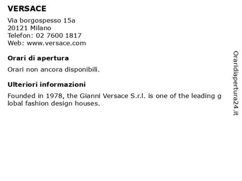 orari di apertura Versace Dr. Giuseppe , 25 Via Cortese, Reggio 